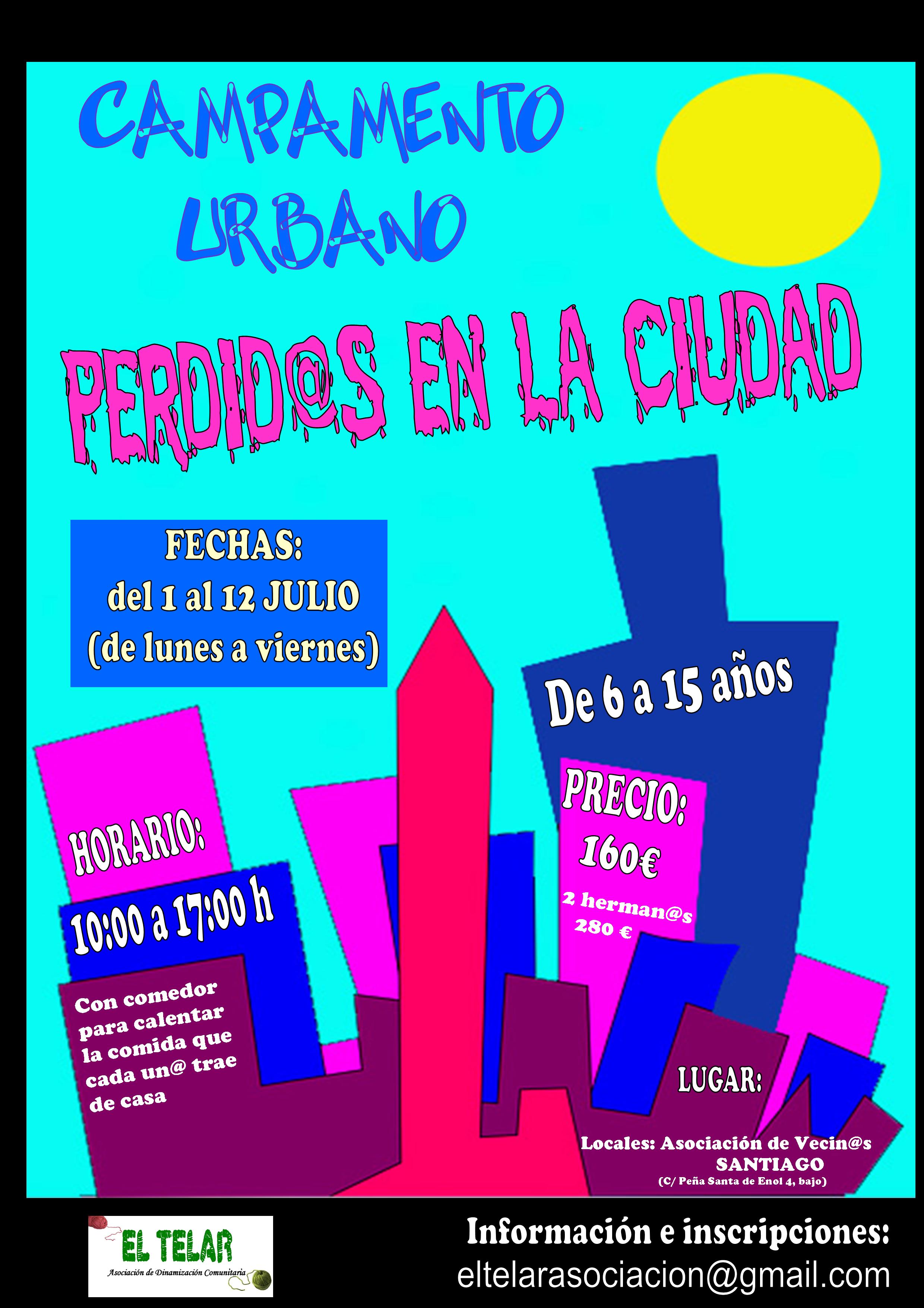 cartel campamento-día