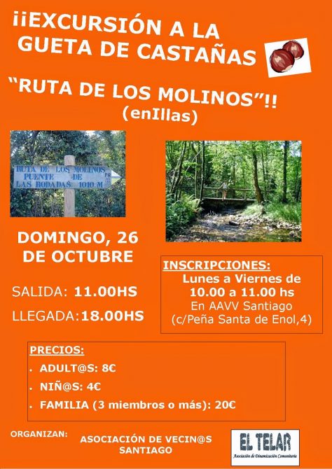 cartel excursión castañas2014