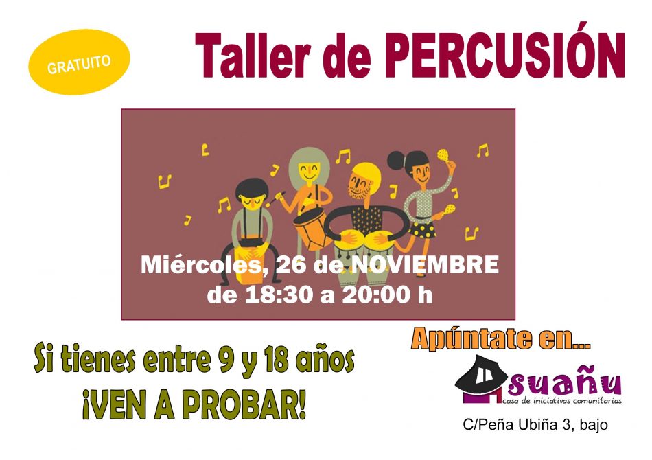 Carteles taller-percusión