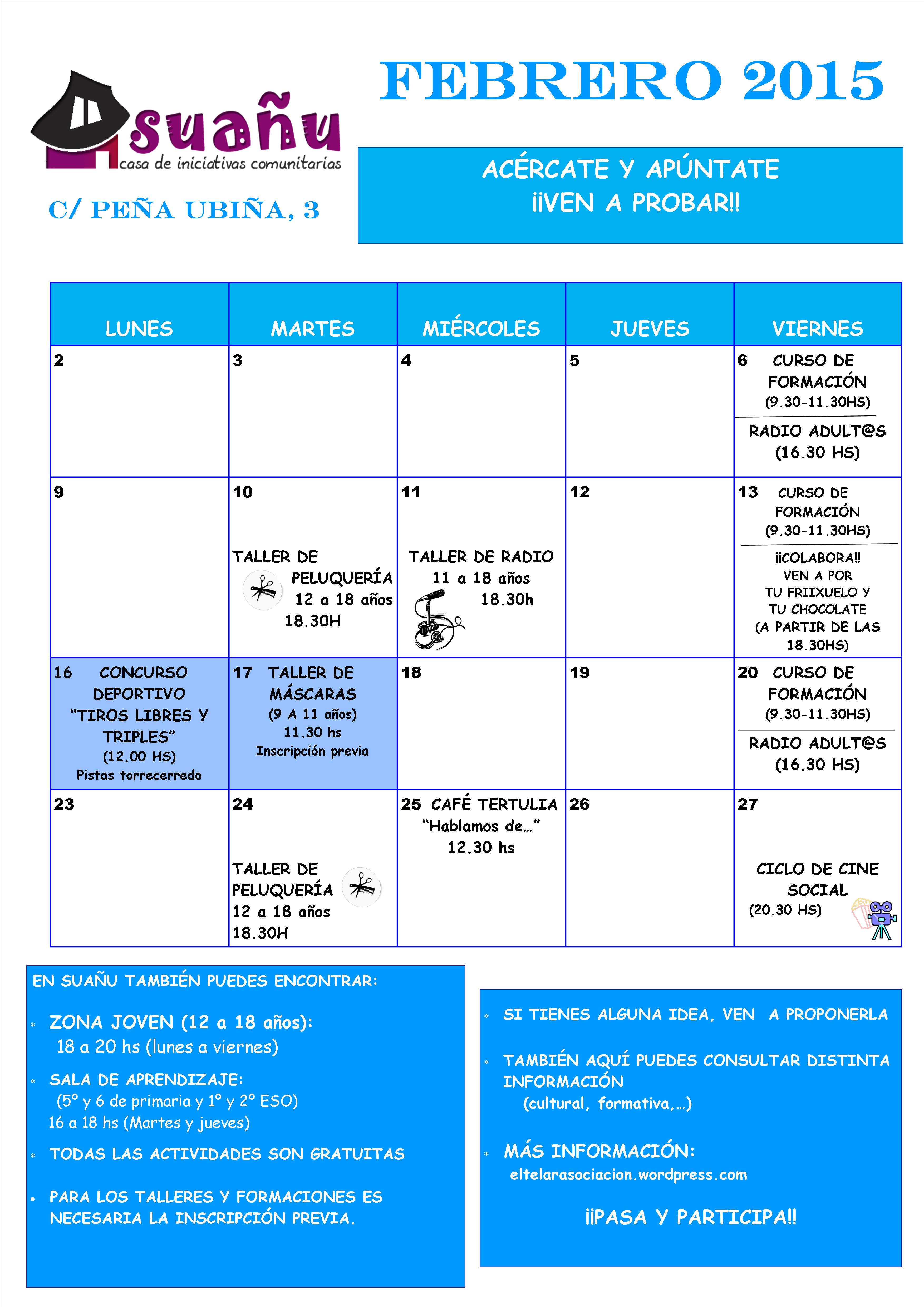 programación febrero 15