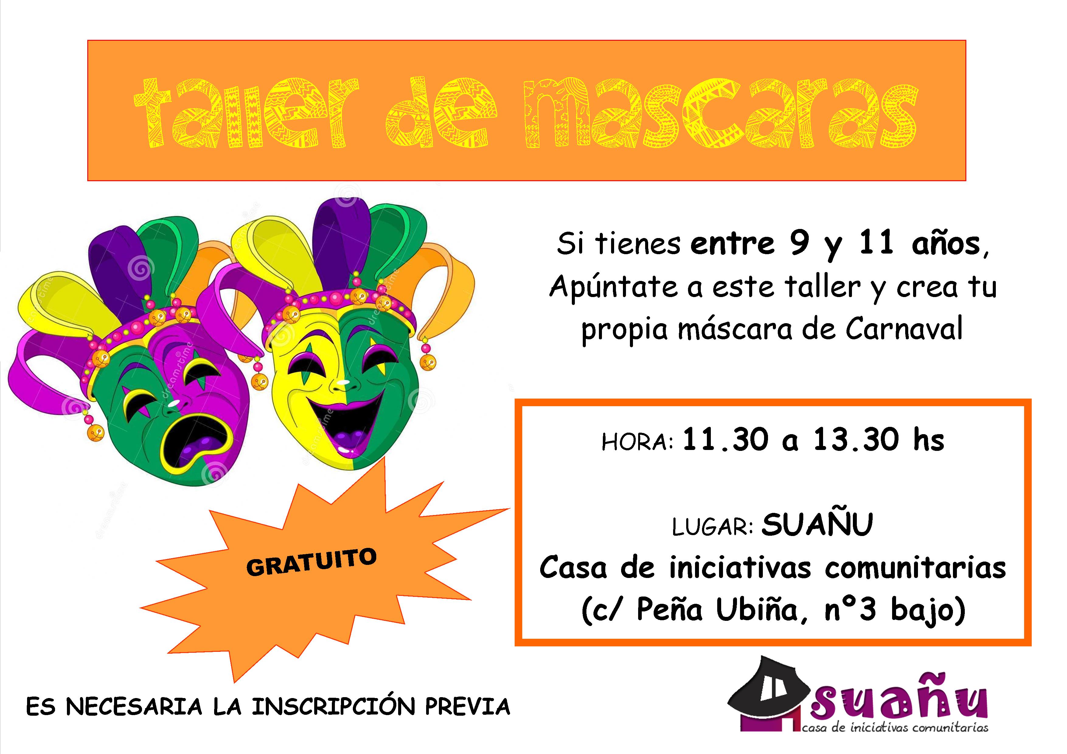 taller de máscaras carnaval