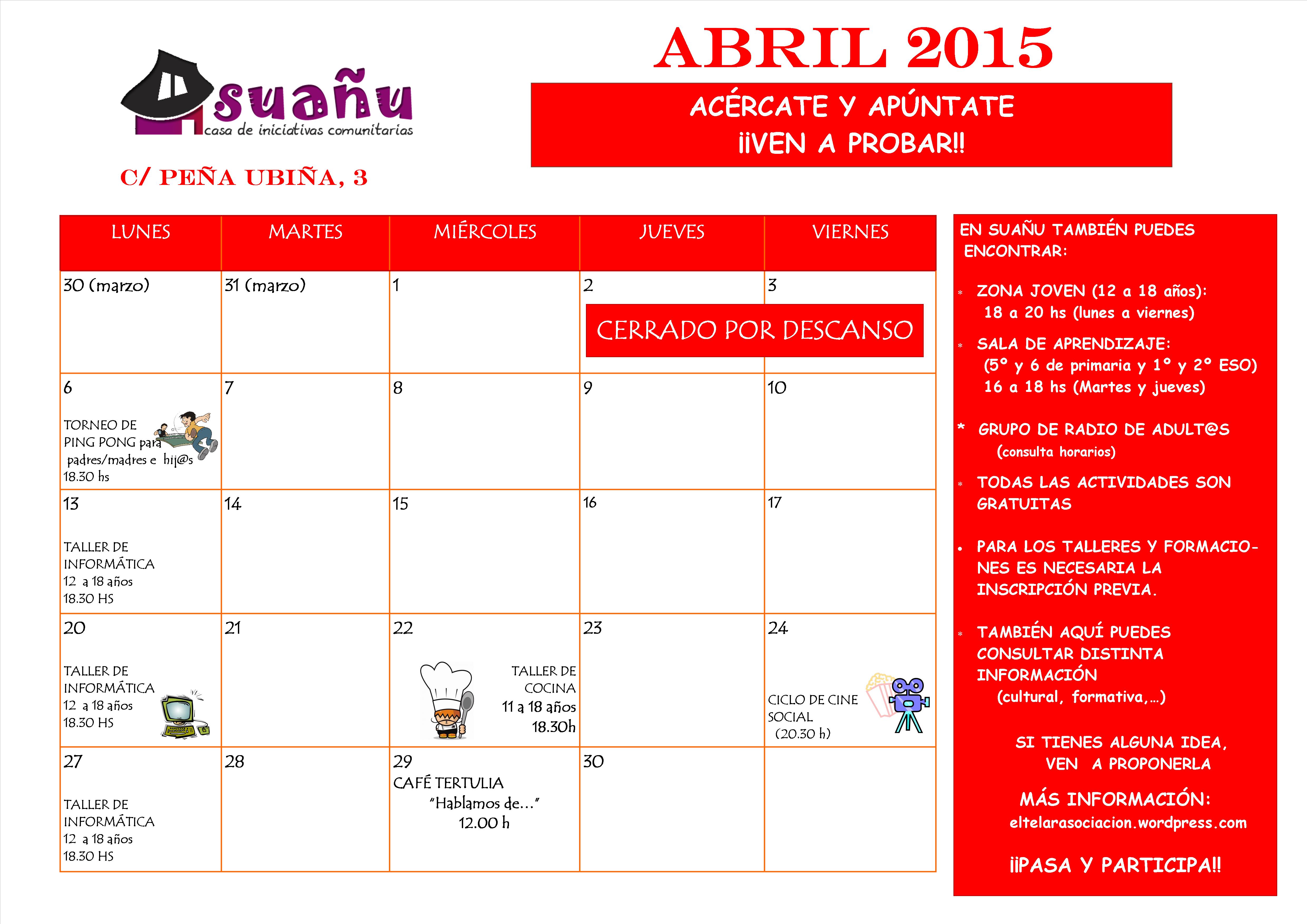 programación abril 15