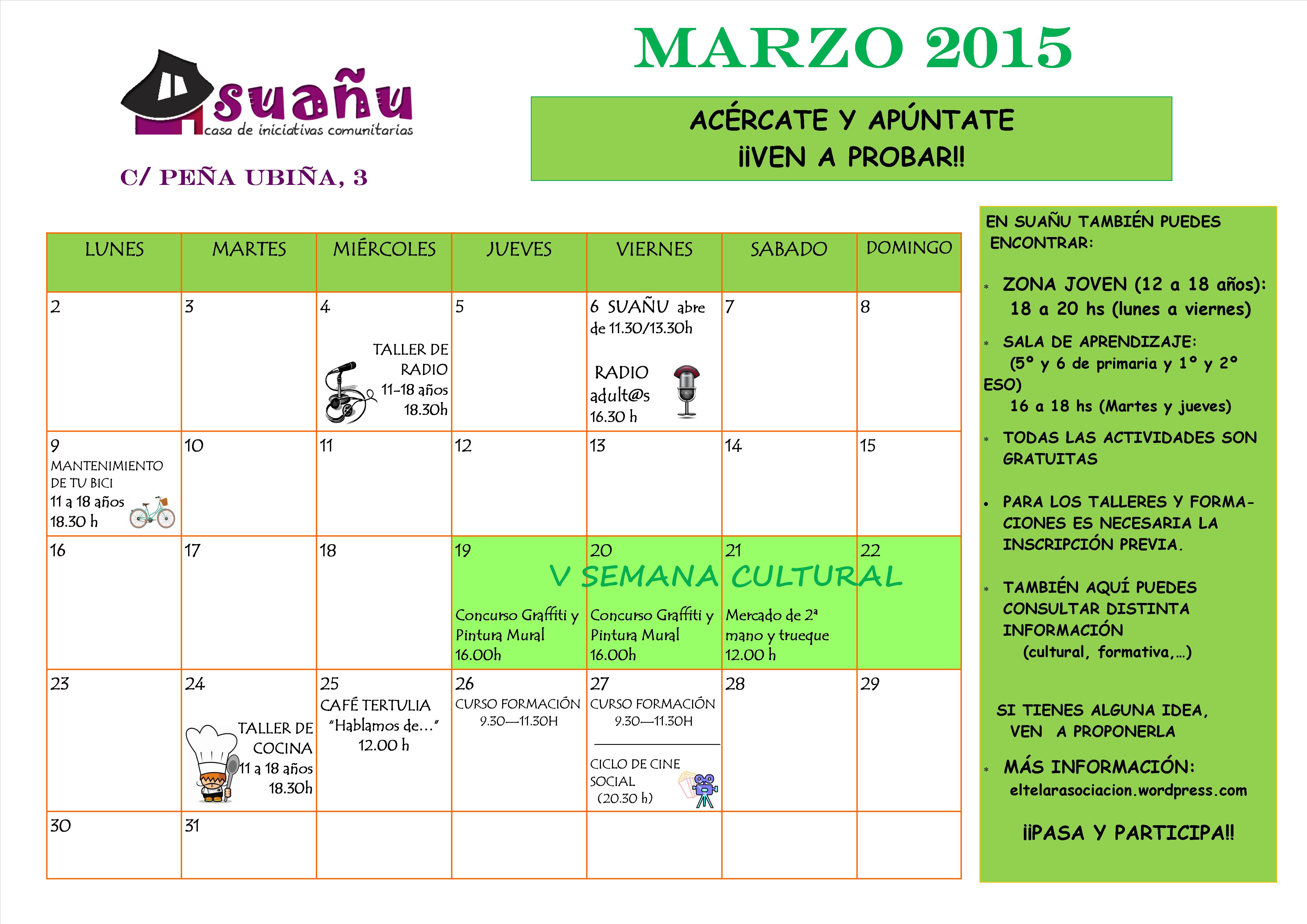 programación marzo 15