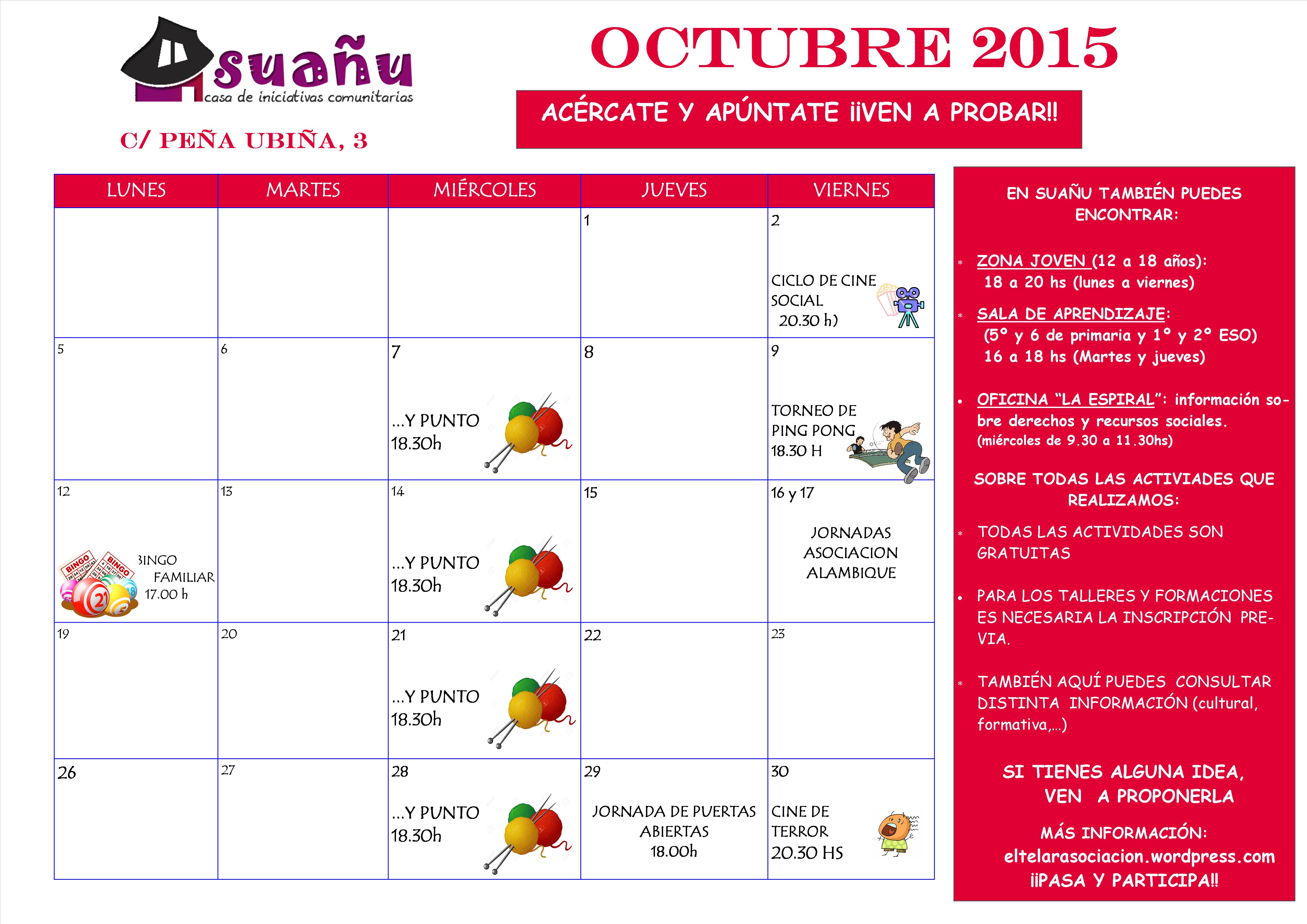 programación octubre 15