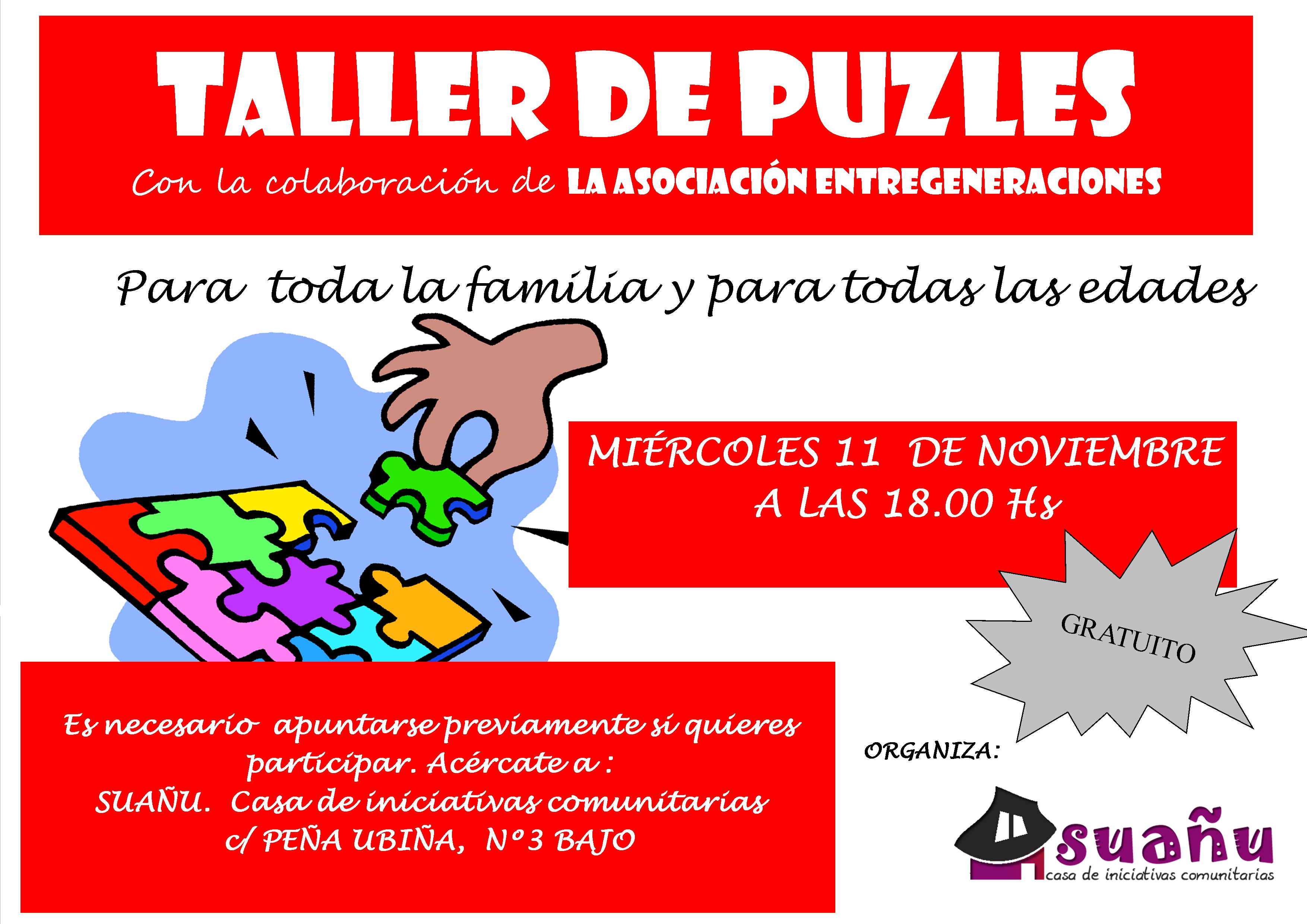 cartel taller de puzzles