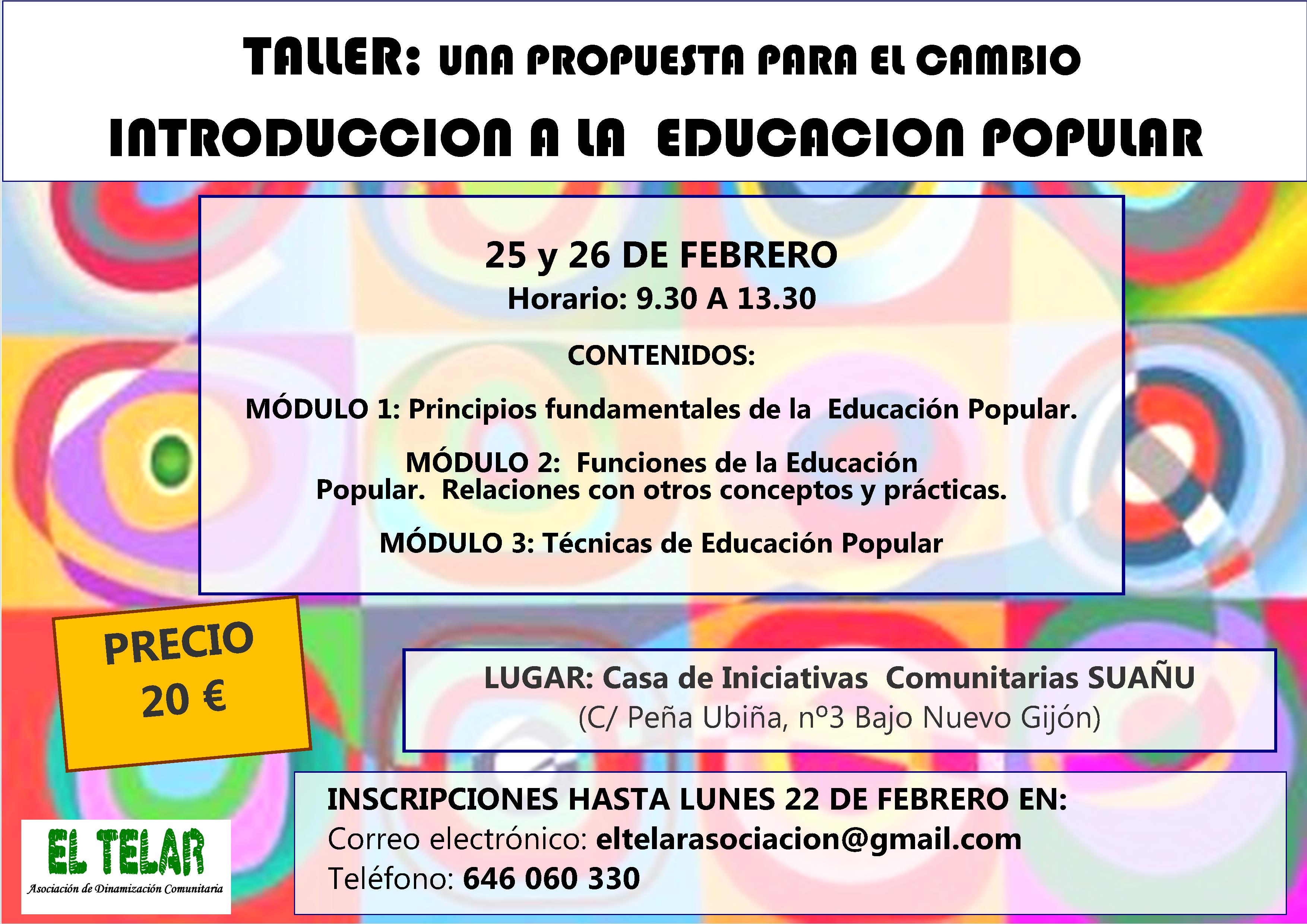 cartel escuela de educacion popular FEBRERO 2016