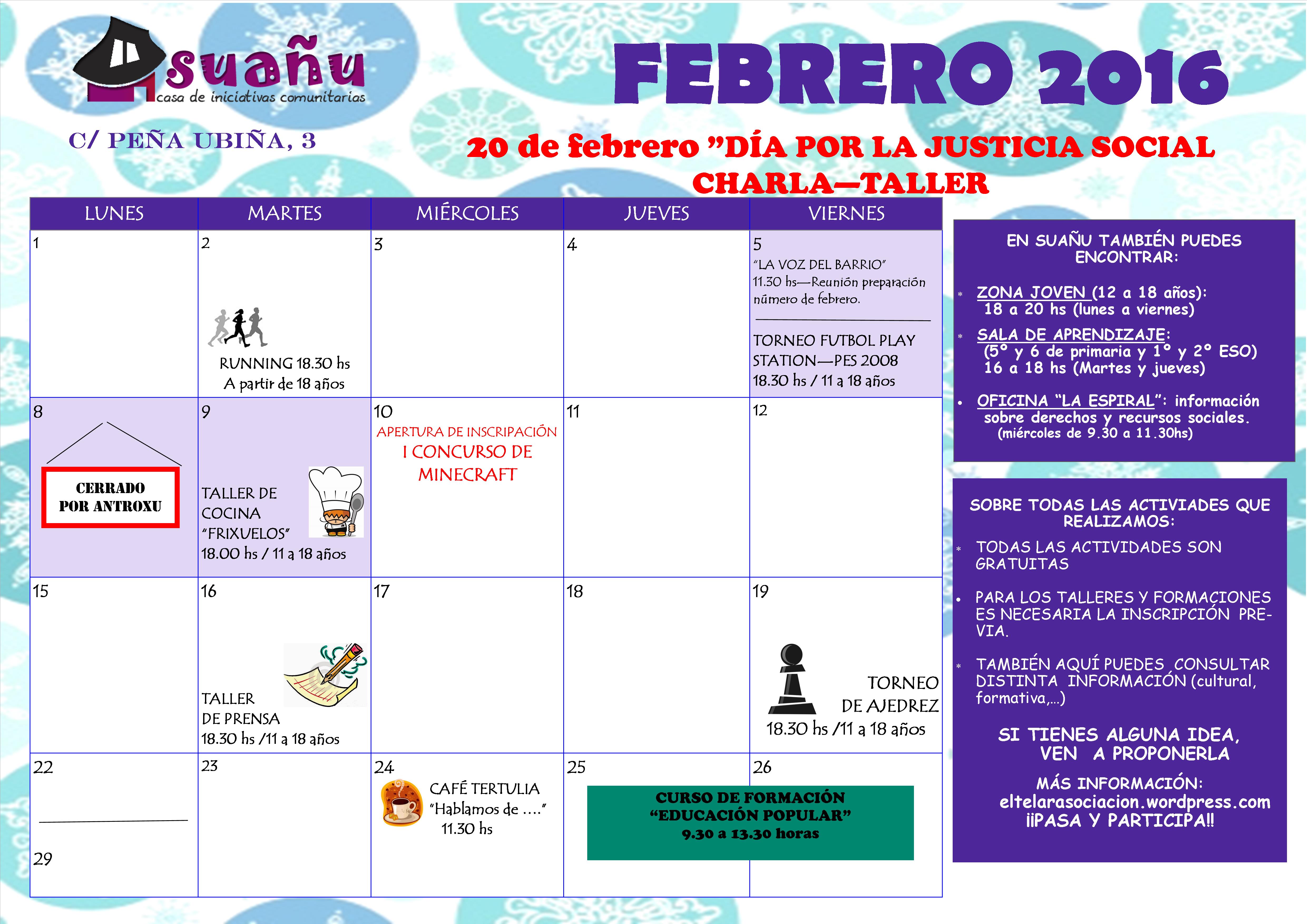 programación febrero 16