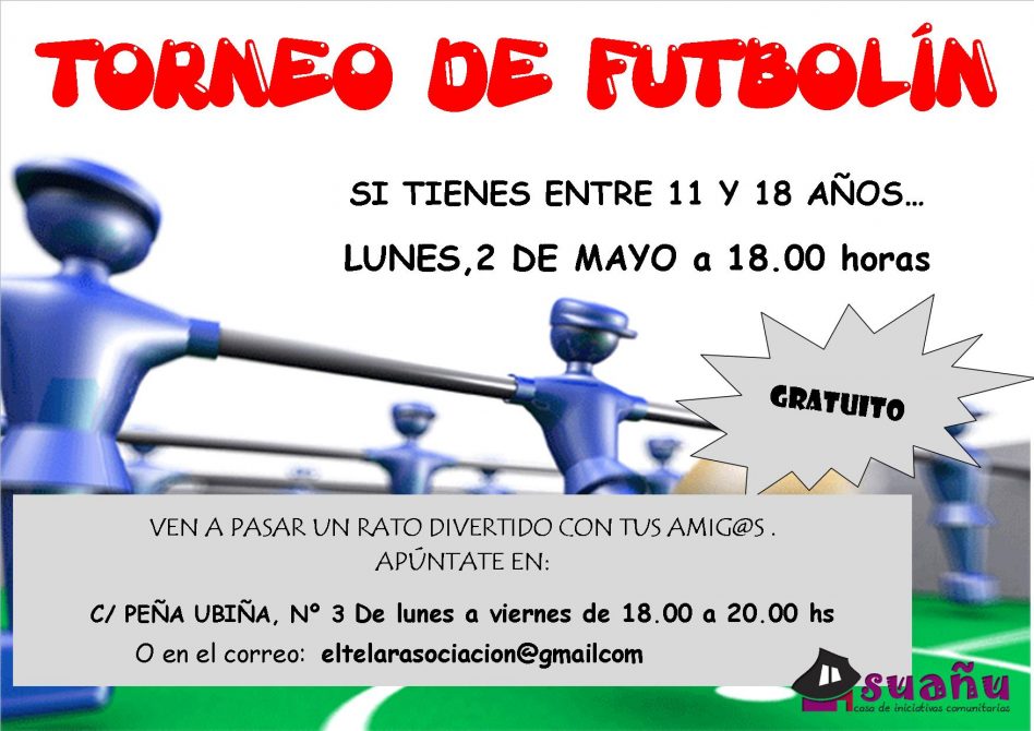 cartel torneo futbolín