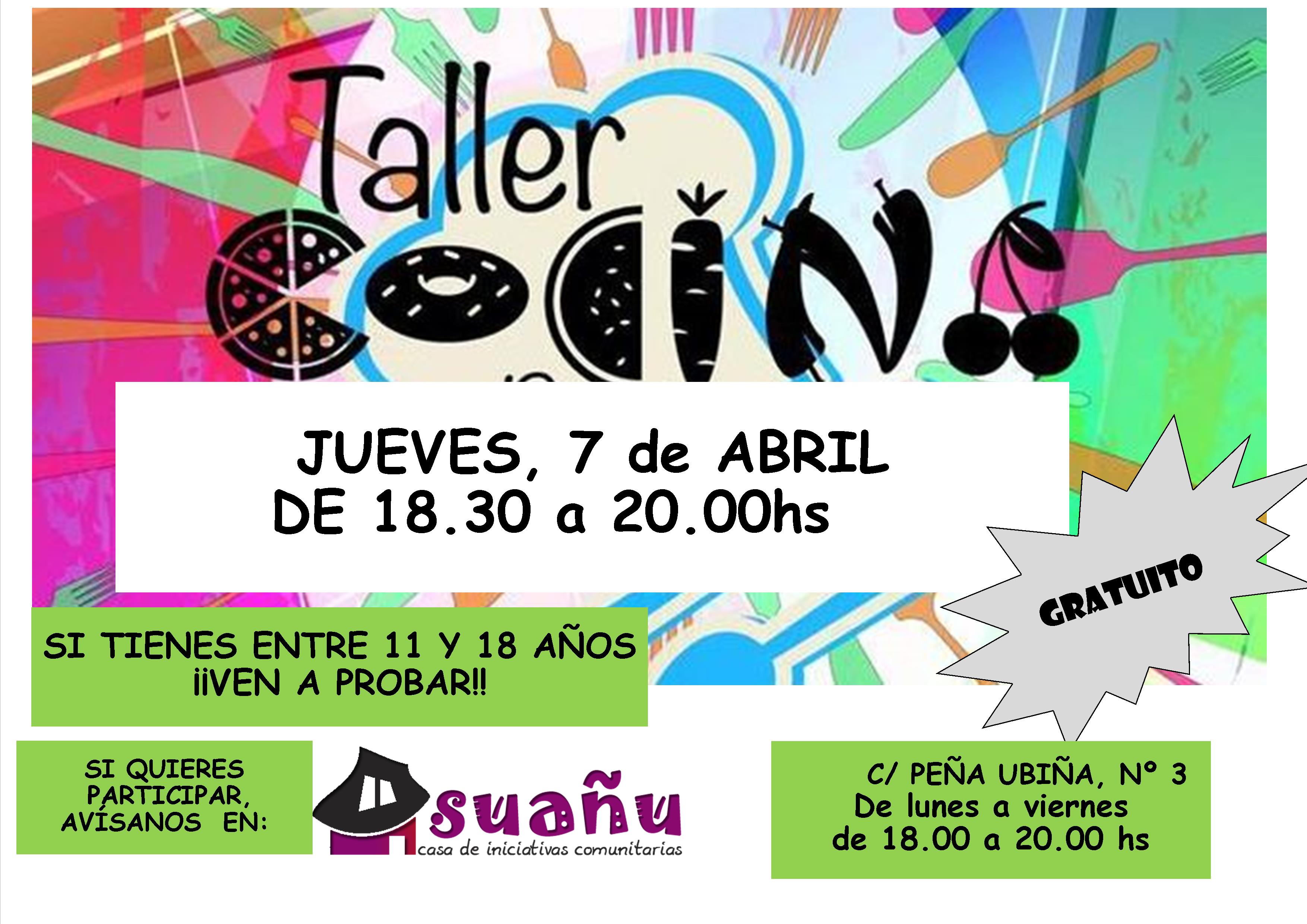 taller de cocina 7 de abril