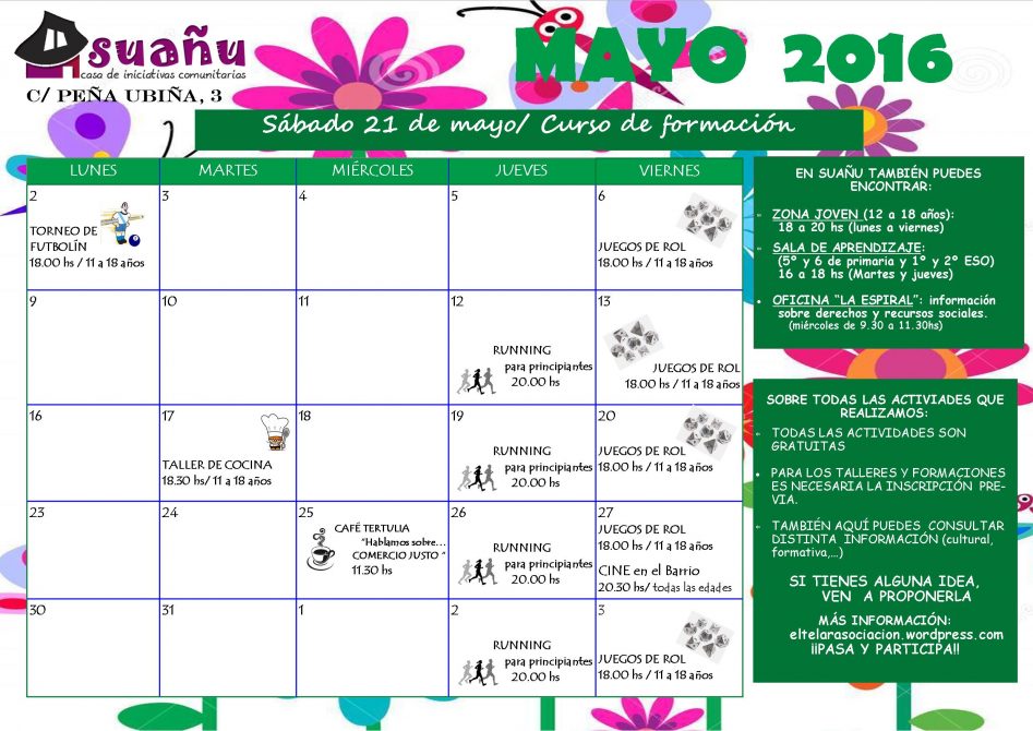 programación mayo 2016