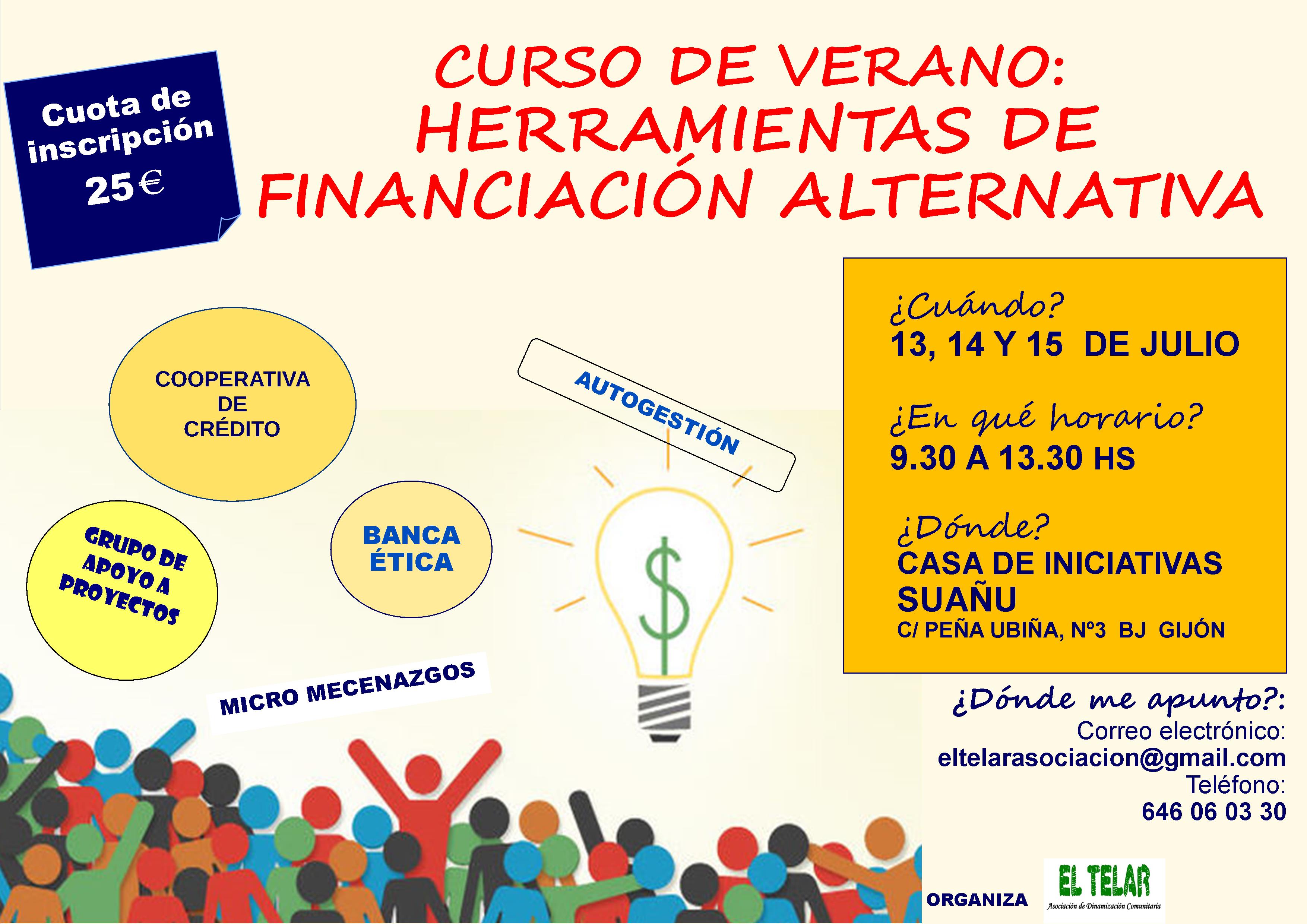 cartel curso de verano herramientas de financiación